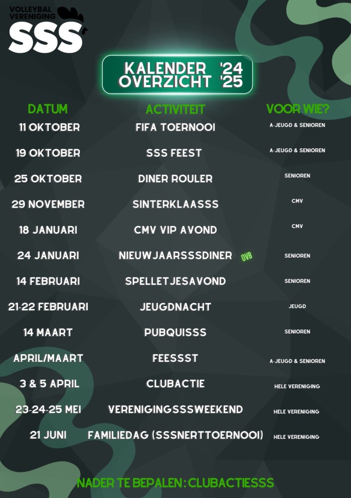 Activiteitenkalender 24 25